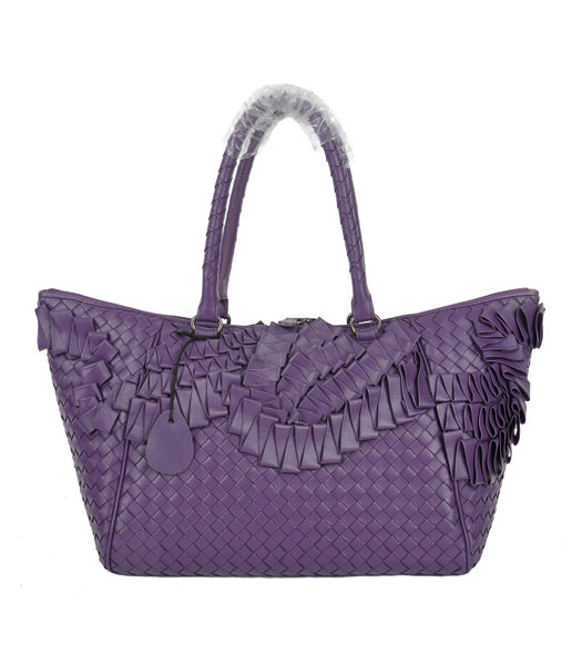 Bottega Veneta Nuovo Nappa Agnello Woven Bag Viola